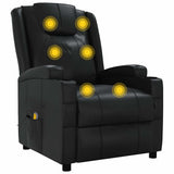 Massage Chair Black Faux Leather 321311