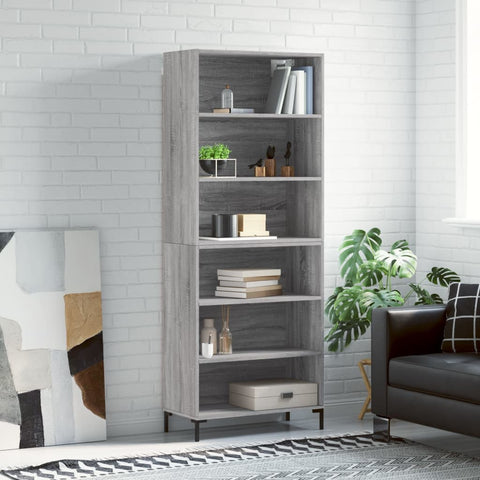 Highboard Grey Sonoma 69.5x32.5x180 cm Engineered Wood 3189579
