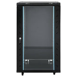Network Cabinet with Storage Black 600 x 600 x 1000 mm Steel 30266