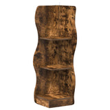 Corner Shelf Smoked Oak 34 x 33 x 102 cm Engineered Wood 899941