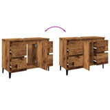 Sink Cabinet Old Wood 80x33x60 cm Engineered Wood 857129