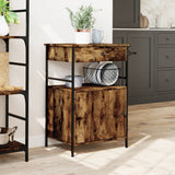 Kitchen Trolley Smoked Oak 56x43x89.5 cm Engineered Wood 842393