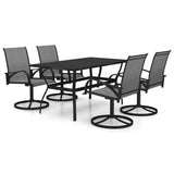 Dining Set Table Anthracite, Chairs Grey 3060283