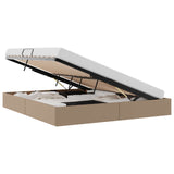 Storage Bed with Mattress Cappucino 160 x 200 cm Faux leather 3369956