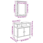 Bathroom Furniture Set with Storage 2 pcs Brown 60 x 30 x 60 cm 3332524