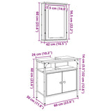 Bathroom Furniture Set with Storage 2 pcs Brown 60 x 30 x 60 cm 3332524