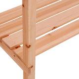 Plant Table with Shelves Brown 78x38x82,5 cm Solid Wood Fir 156353