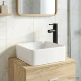 Bathroom Wash Basin Matte Black 49 x 37 x 14 cm Metal 890253
