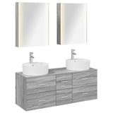 Bathroom Furniture Set 5 pcs Grey Sonoma 3406932