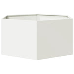 ZNTS Garden Planter White Hexagon 104x90x45 cm Steel 851130