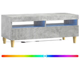 LED TV Cabinet Concrete Grey Engineered Wood 896778