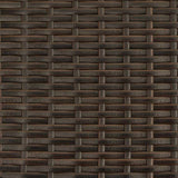 Garden Sofa 2-Seater with Canopy and Stools Brown Poly Rattan 365782