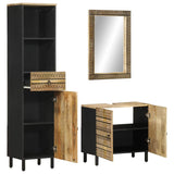 3 Piece Bathroom Furniture Set Solid Wood Mango 3310130