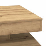 Coffee Table 360-Degree Rotatable Artisan Oak 70x70x34.5 cm 858487