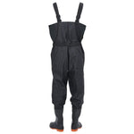 ZNTS Chest Waders with Boots and Belt Black Size 43 4017004