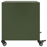 ZNTS Bedside Cabinets 2 pcs Olive Green 36x39x43.5 cm Steel 846635