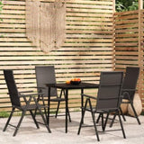 5 Piece Garden Dining Set Black 3099108