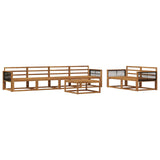 Outdoor Sofa Set 7 pcs Natural Solid Acacia Wood 3382362