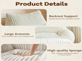 Bean Bag Chair Footrest, Soft Comfy Velvet Fur Fabric Lazy Sofa, High-Density Shredded Foam T5592P445292