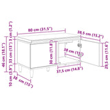 Hall Bench White 80 x 38 x 46 cm Engineered Wood and Fabric 891528