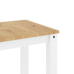 ZNTS Dining Table Panama White 117x60x75 cm Solid Wood Pine 4005704