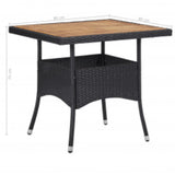 Garden Dining Set Black, Cream White 3095923