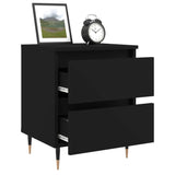 Bedside Cabinets 2 pcs Black 40x35x50 cm Engineered Wood 826863