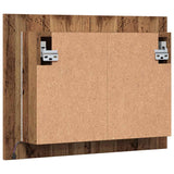 LED Mirror Cabinet Old Wood 60x12x45 cm Engineered Wood 856282
