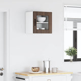 Wall Glass Cabinet PORTO Brown Oak 40 x 31 x 40 cm 885199