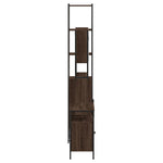 ZNTS 3 Piece Bathroom Furniture Set Brown Oak Engineered Wood 3214679