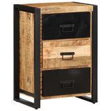 Drawer Cabinet 50x35x70 cm Solid Rough Wood Mango 4013583