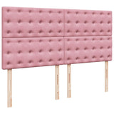 Box Spring Bed with Mattress Pink 200x200 cm Velvet 3291019