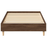 Bed Frame No Mattress Brown Oak 100x200 cm Engineered Wood 861045