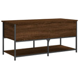 Storage Bench Brown Oak 100x42.5x47 cm Engineered Wood 839027