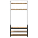 Coat Rack Artisan Oak 95 x 34 x 184 cm Engineered wood 879964