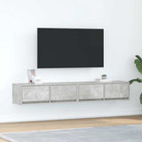 TV Cabinets 2 pcs Concrete Grey 80x31x25.5 cm Engineered Wood 861515