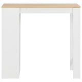 Bar Table with Shelf White 110x50x103 cm 280215