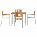 Garden Dining Set 5 pcs Brown Solid teak wood 3334798
