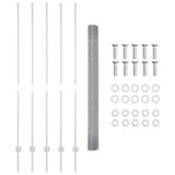 Welded Wire Fence with Posts 10 x 1.5 m Galvanised Steel Silver 3336340
