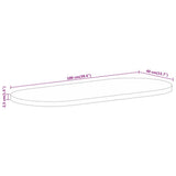Table Top 100x40x2.5 cm Oval Solid Wood Mango 370124