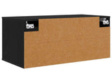 Wall-mounted TV Cabinet RHENEN 69 x 33 x 40 cm Black Oak 8007110