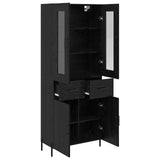 Highboard Black Oak 69.5 x 34 x 180 cm Engineered Wood 3416106