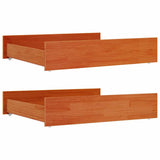 Bed Drawers 2 pcs Wax Brown Solid Wood Pine 847168
