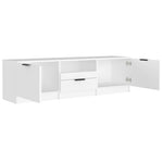 TV Cabinet White 140x35x40 cm Engineered Wood 811448