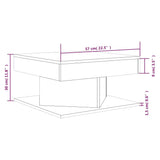Coffee Table Grey Sonoma 57x57x30 cm Engineered Wood 815943