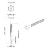 Wood Screws 1350 pcs Silver Steel 864390