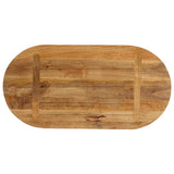 Table Top 80x40x3.8 cm Oval Solid Wood Mango 370152