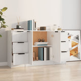 Sideboards 3 pcs White Engineered Wood 3115836