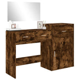 3 Piece Dressing Table Set Smoked Oak Engineered Wood 3276522