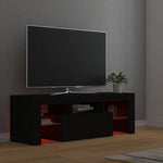 ZNTS TV Cabinet with LED Lights Black 120x35x40 cm 804347